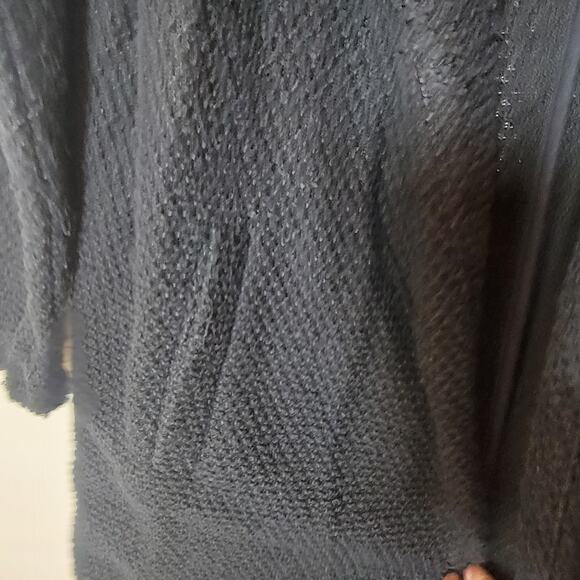 Marine Layer Knit Open Front Cardigan Sz Large Birdseye Textured Coat Longline - Picture 7 of 14